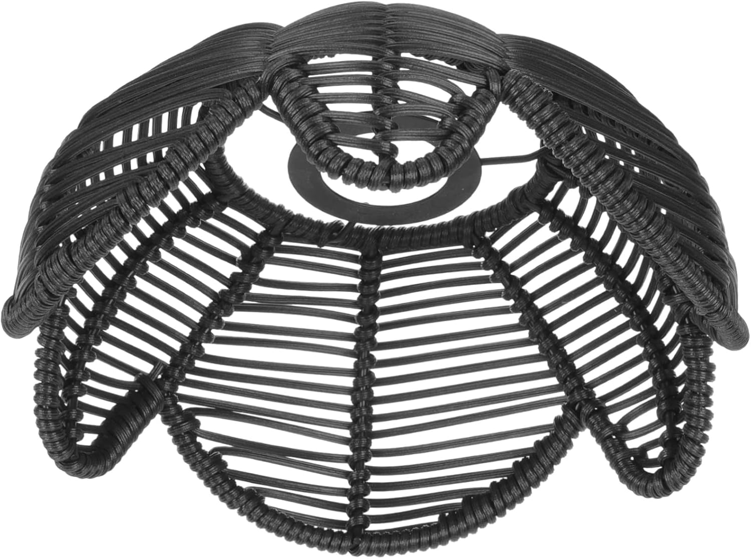 2pcs Vintage Rattan Lampshade for Pendant Lights Retro Ceiling Light Cover Woven Design Easy Installation for Dining Room Living Room and Bar Decor