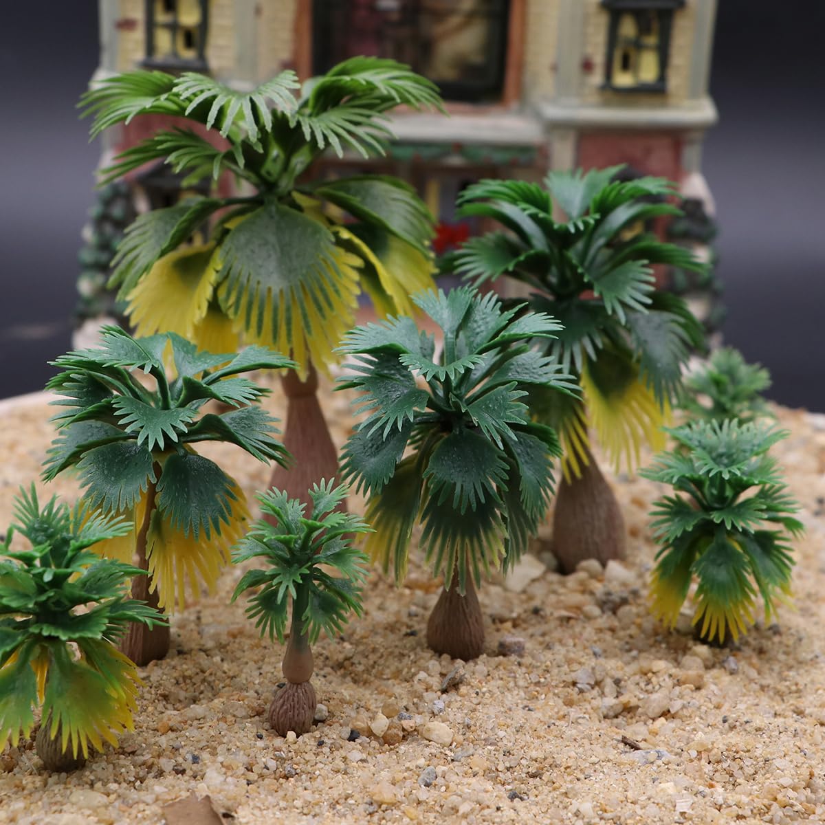 Operitacx 36 Pièces Maquettes Architecturales Palmiers Miniatures Artificiels - Décor Paysage Vert Pour Modèles Et Table De Sable