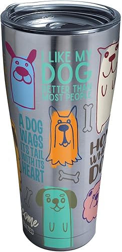 Miniatura 1 de Tervis Dog Sayings - Vaso aislado con triple aislamiento térmico para viaje mantiene las bebidas frías y calientes, 30 onzas, legado, acero