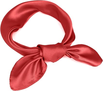 Foulard Carré Satin 60x60cm Uni - Écharpe Bandana Élégante En Satin