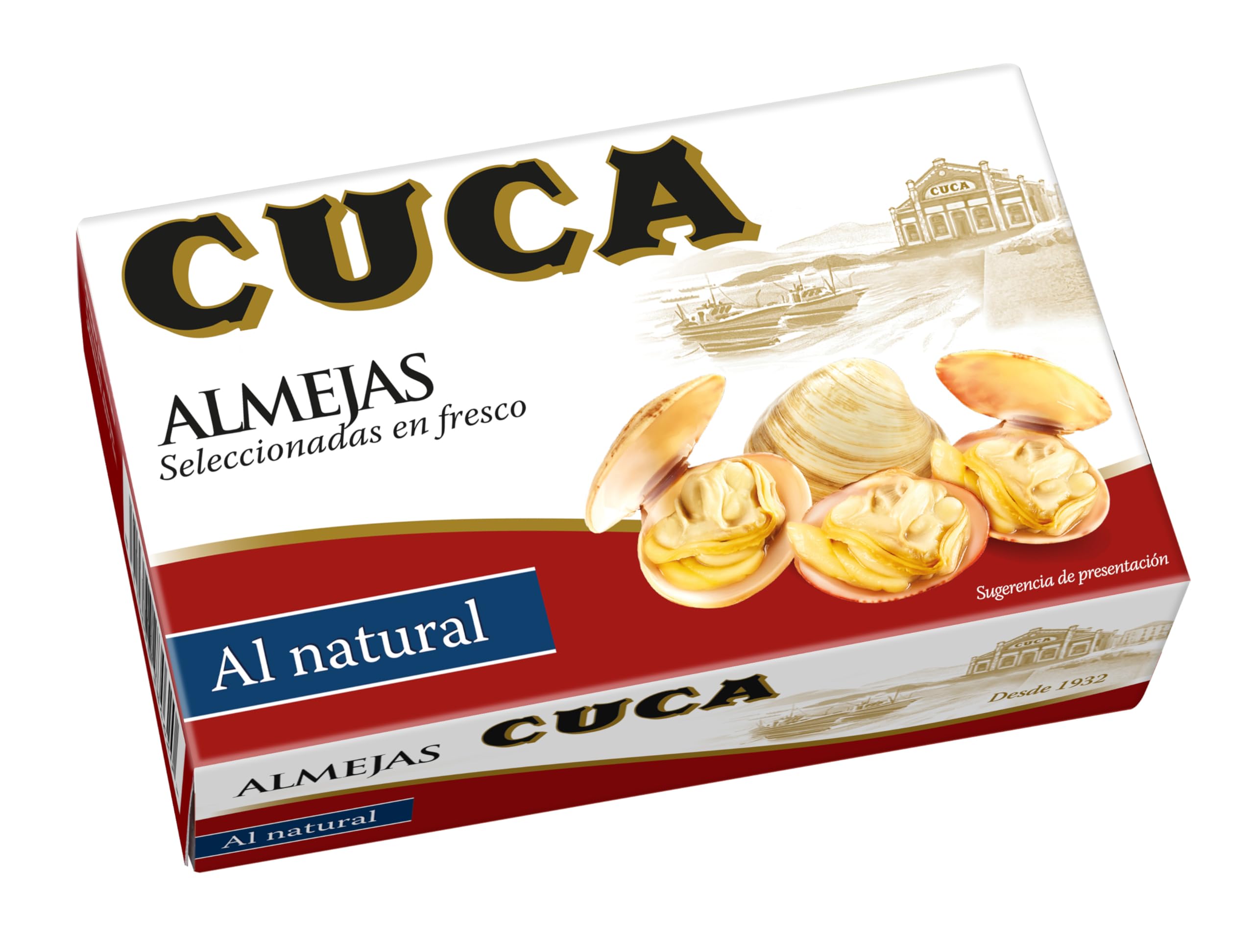 Cuca almejas pequeñas al natural 120 gr Pack de 5 latas