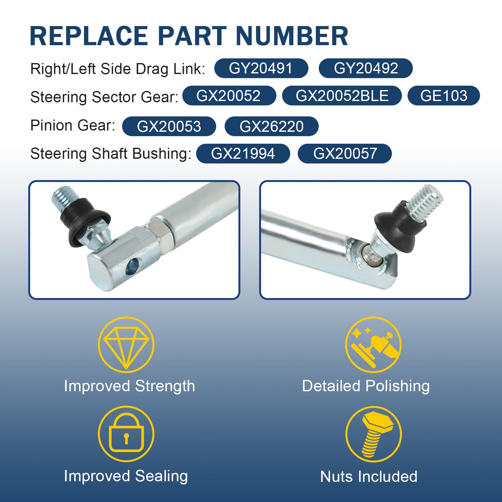 Amazon.com: RADHLBNIU Steering Sector Drag Link Kit Compatible