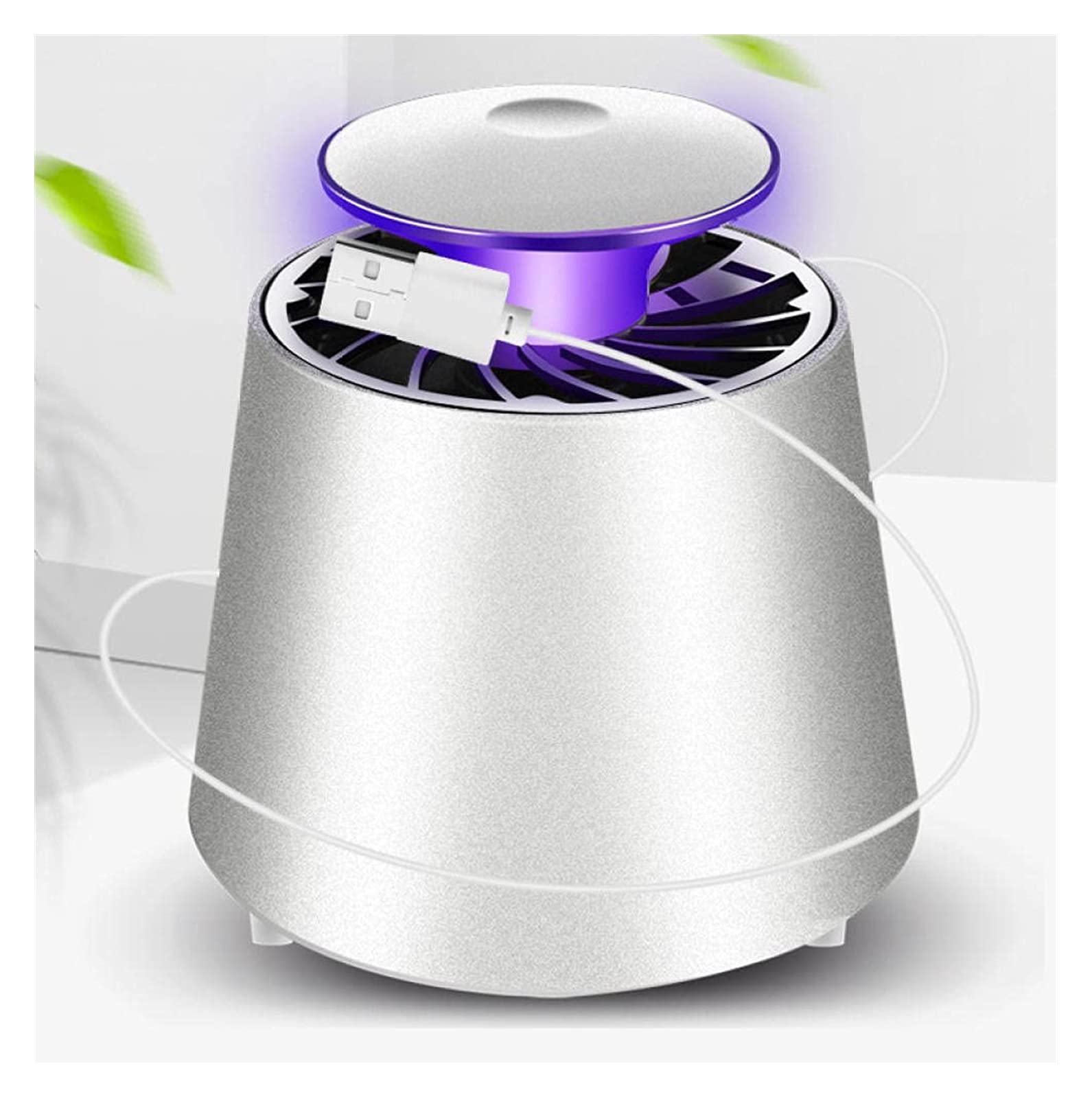 Lámpara eléctrica USB antimosquitos, matamoscas, Trampa antimosquitos, lámpara Repelente de Moscas UV para Exteriores, hogar, Dormitorio, Repelente de Insectos (A)