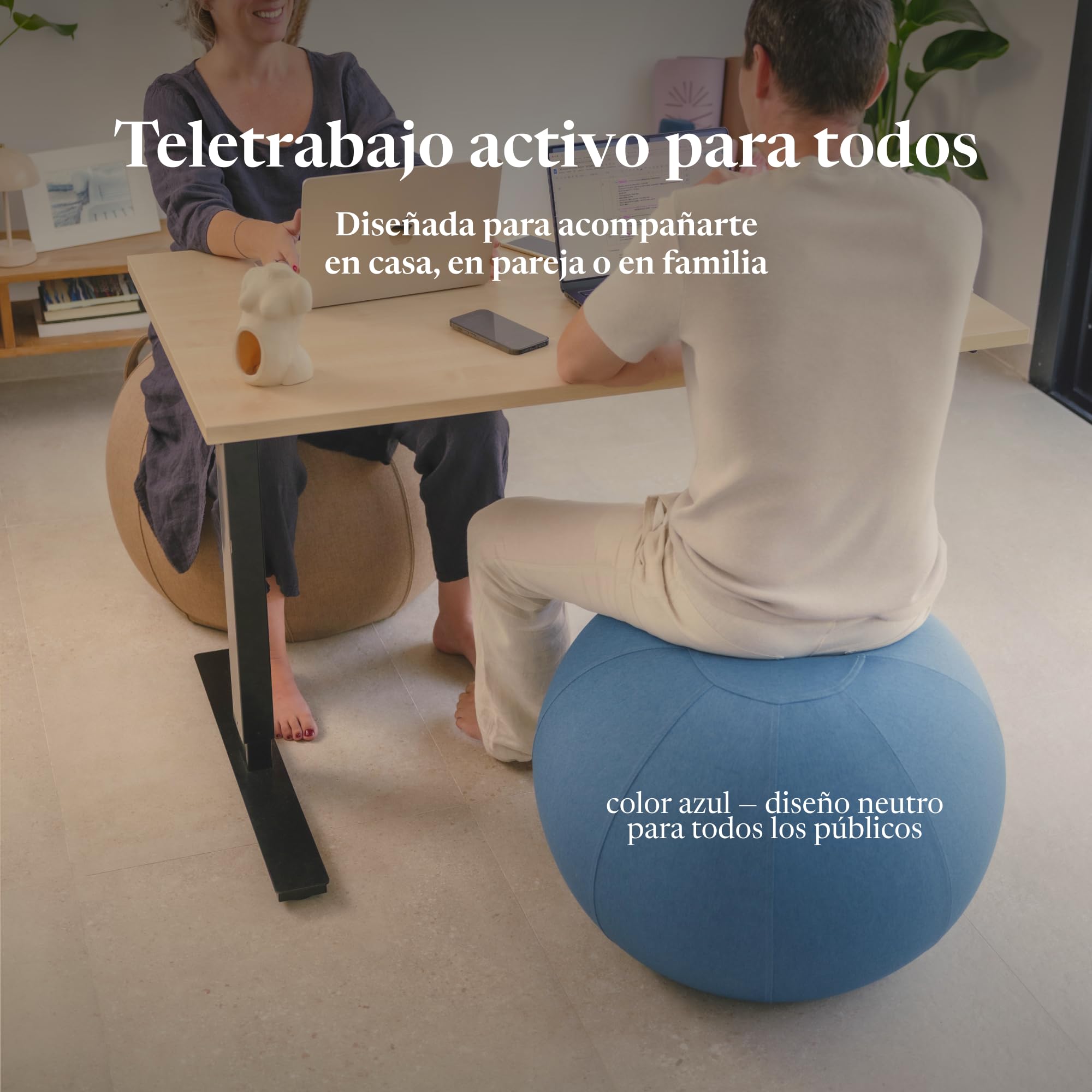 Genérico Workin' Mamas. Color Marrón Claro. Pelota de Pilates para Embarazadas. Pelota de Embarazo para Ejercicio Prenatal, Post Parto, Yoga, Fitness y Teletrabajo.