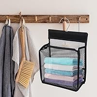 FB FunkyBuys Borsa per mollette per stendibiancheria, resistente all'acqua, adatta alle intemperie, con moschettone, borsa per mollette per stendibiancheria con gancio e cordino di chiusura, cestino