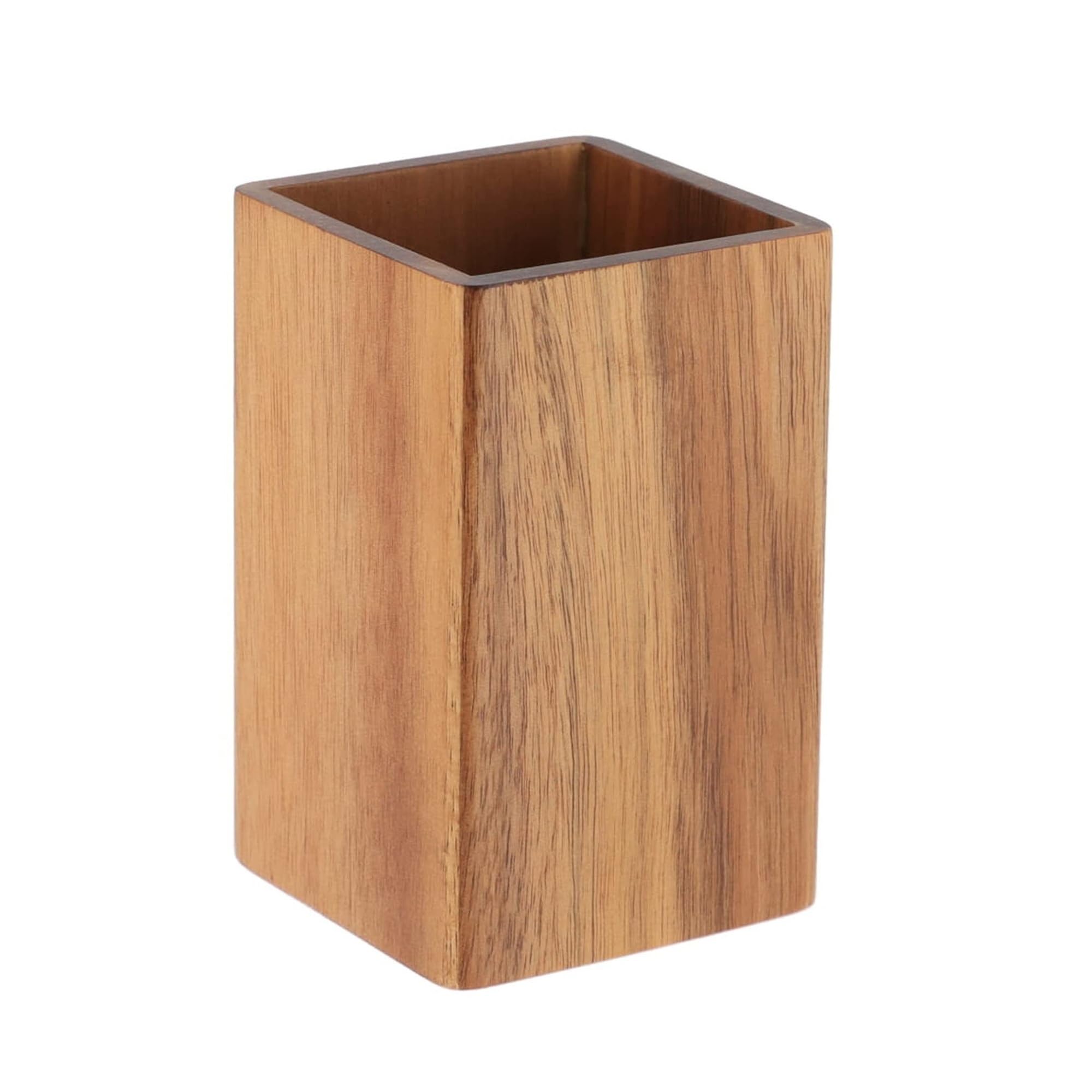 Toothbrush Holder Wood Acacia Bath Tumbler Cup Toothbrush Holder Reusable Mouthwash Cup