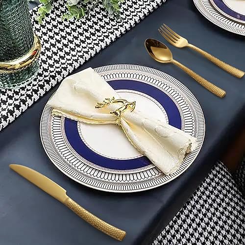 Miniatura 7 de Juego de cubiertos de acero inoxidable de 21 piezas con utensilios para servir, cubiertos para 4 personas, incluye tenedores, cucharas, cuchillos