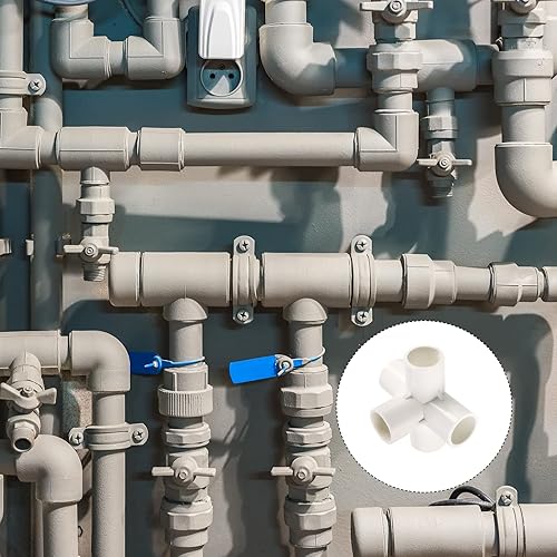 Miniatura 4 de METALLIXITY Tee - Instalación de tubería de PVC (12 pulgada), 6 piezas, accesorios de tubería de PVC de 5 vías, conector de muebles, para