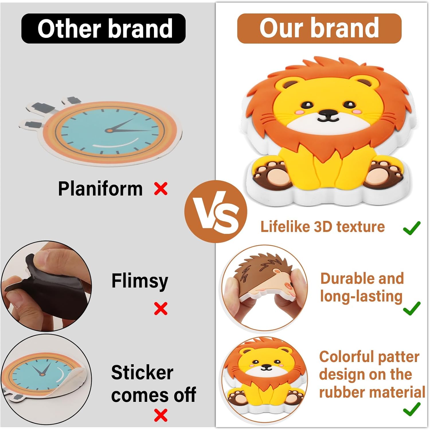 20PCS Fridge Magnets for Kids Animals Refrigerator Magnets for Toddlers 1-3 Rubber Fridge Magnets Baby Educational Magnetic Children Gift Learning Toy Safe Full Back Magnets for Kids Whiteboard