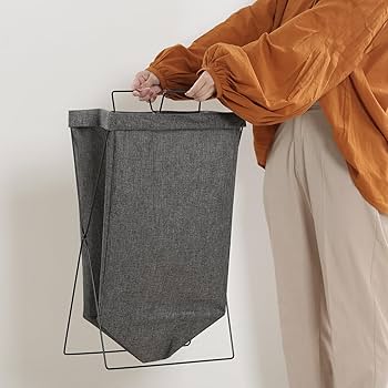 Amazon｜不二貿易 ランドリーバスケット スリム 幅37×奥行27×高さ60cm