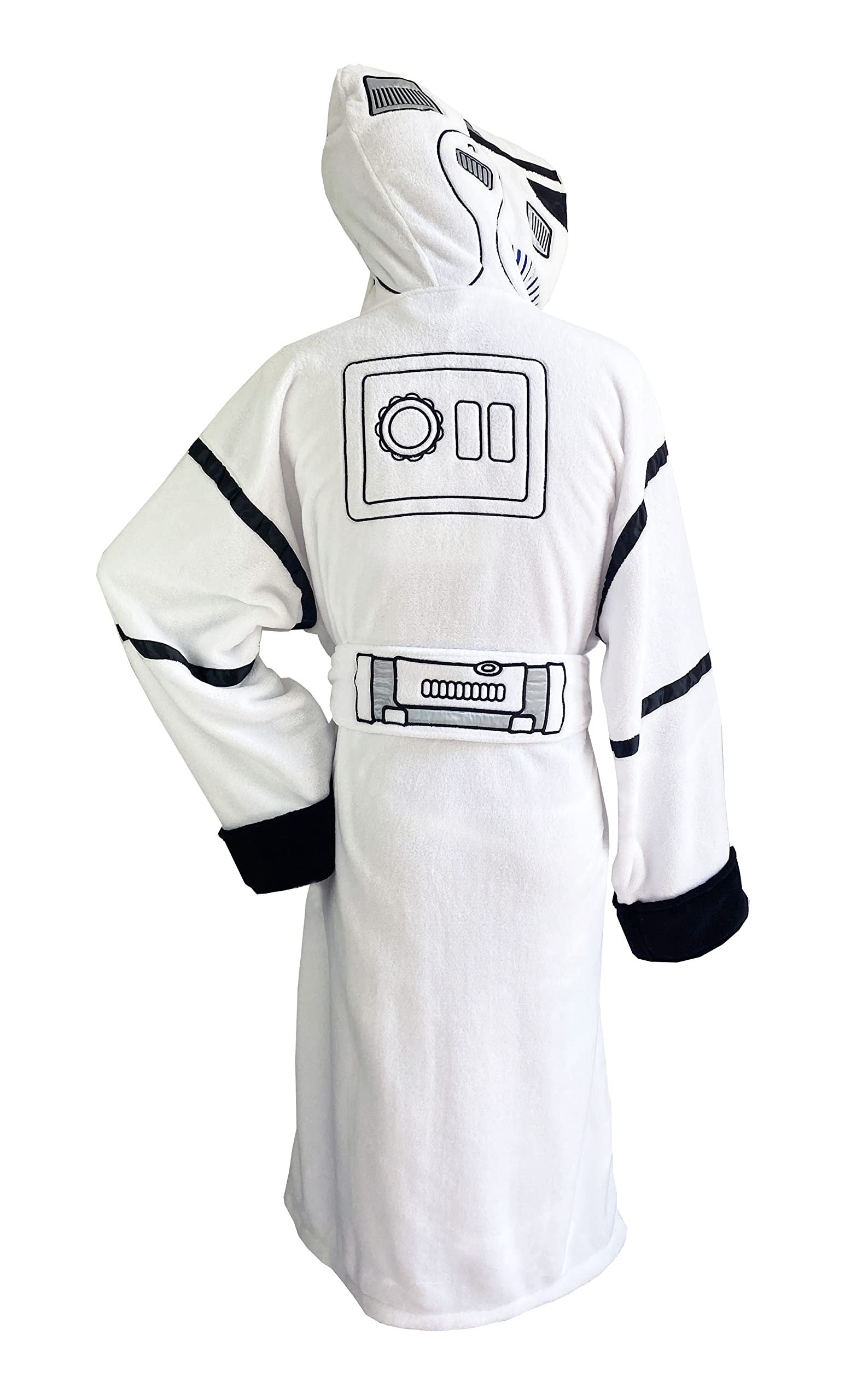 Star Wars Bademantel - Jedi-Design mit Kapuze und Taschen - weicher Fleece - Geschenke für Herren Damen Erwachsene Kinder - Morgenmantel Fanartikel