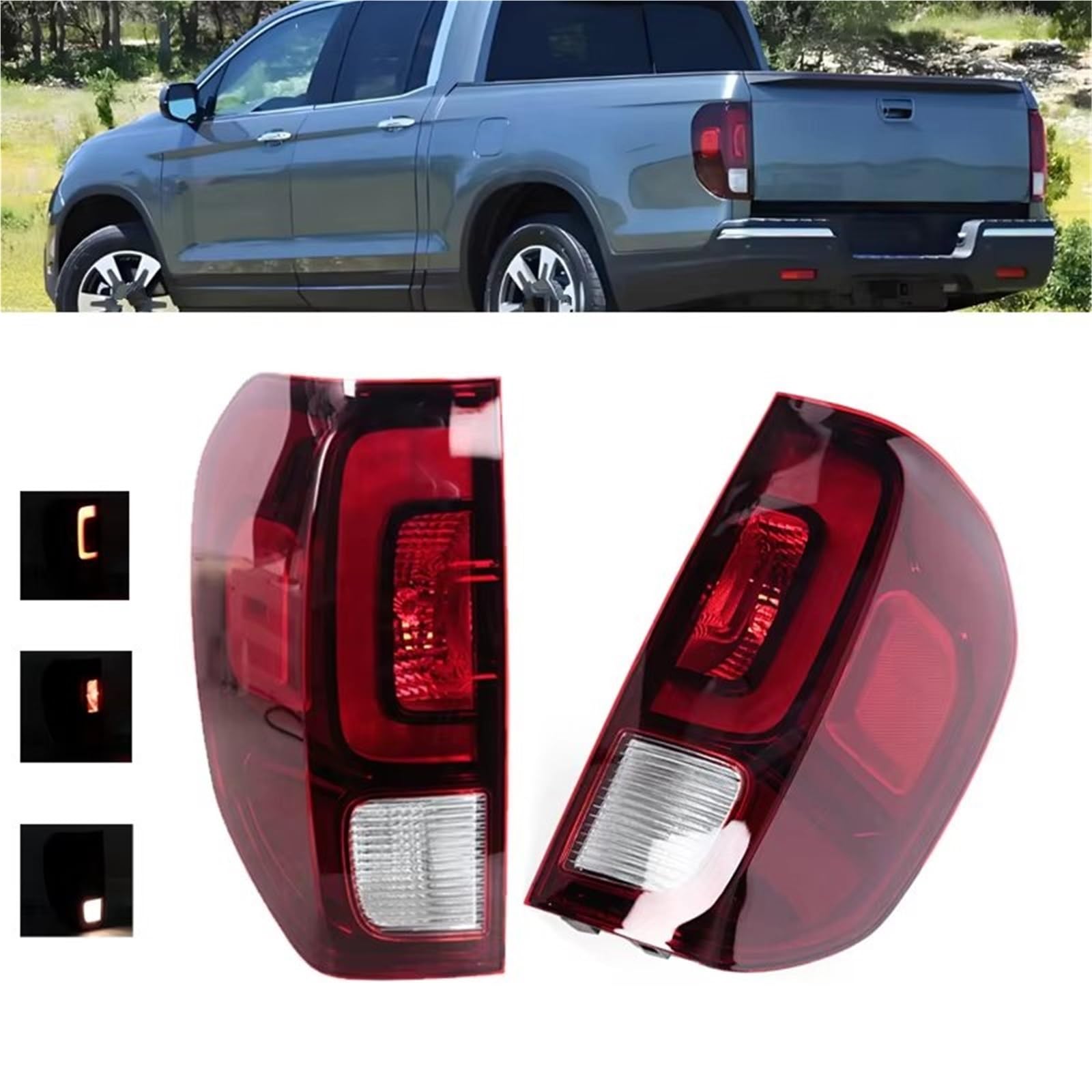 Genérico Piloto Trasero Para Ridgeline 2017 2018 2019 2020 2021-2023 Luz Trasera De Freno Luces Giro Accesorios Para Coche Luz Trasera Coche(bien)