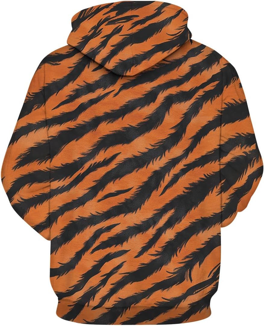 Novelty Long Sleeve Hoodie Funny Fashion Tiger Graphic Sweatshirts - Image 3