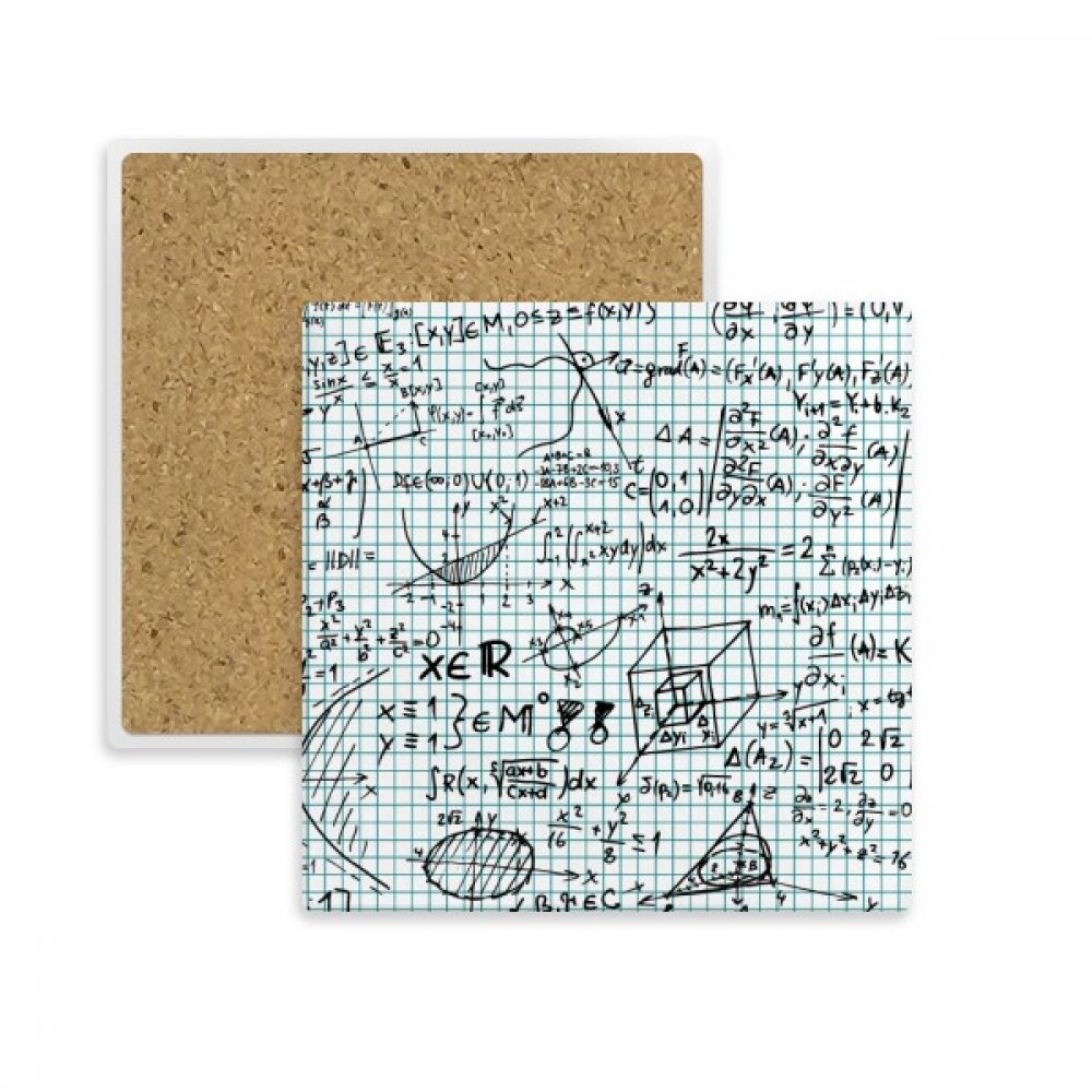 Formules calcul figure carré coaster idée cadeau mathématicien en pierre