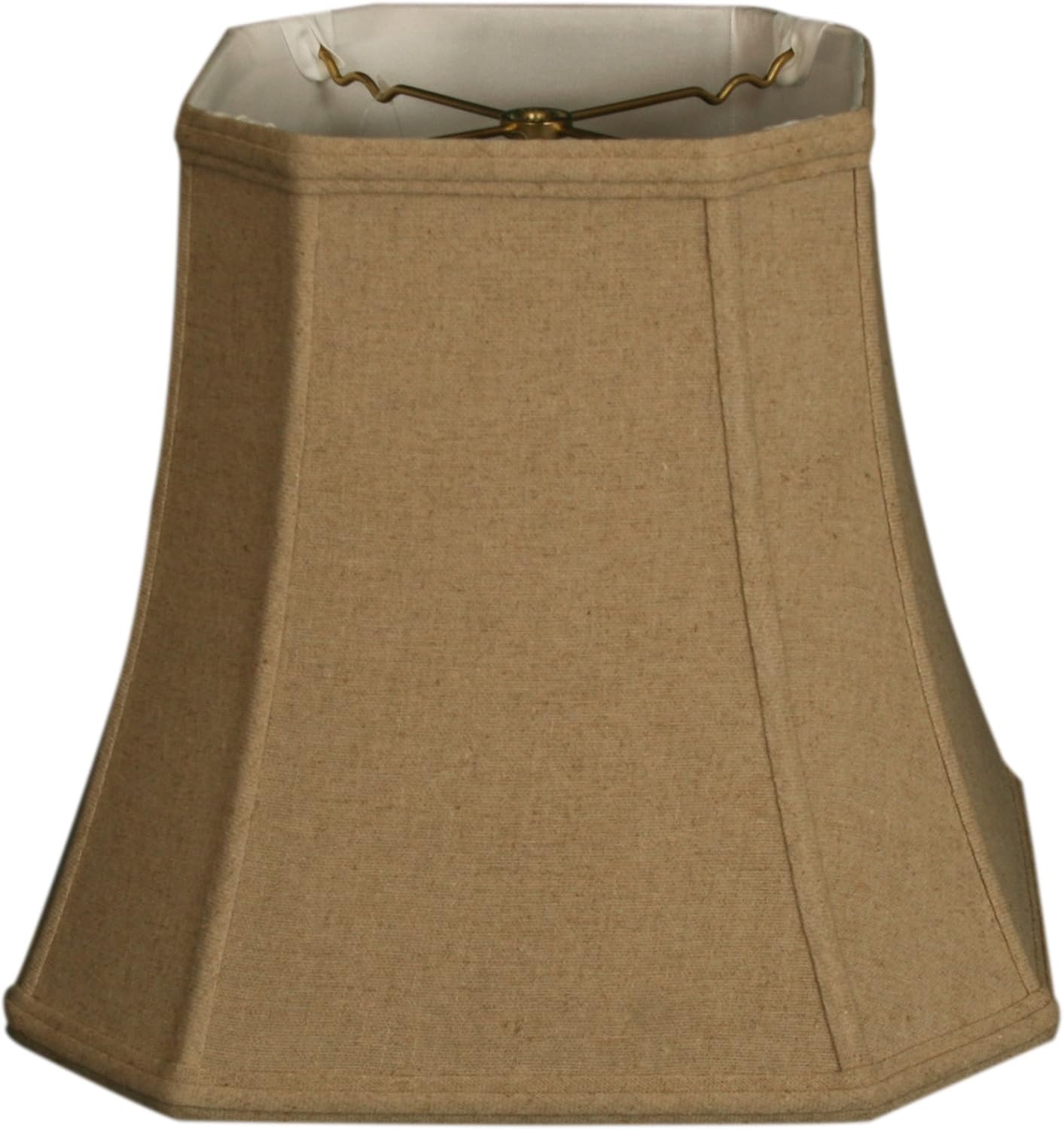 Royal Designs "Square Cut Corner Basic Lamp Shade, UNO Table Lamp Fitter, Eggshell, 4.5"" x 8"" x 6.5""" (BS-716UT-8EG)
