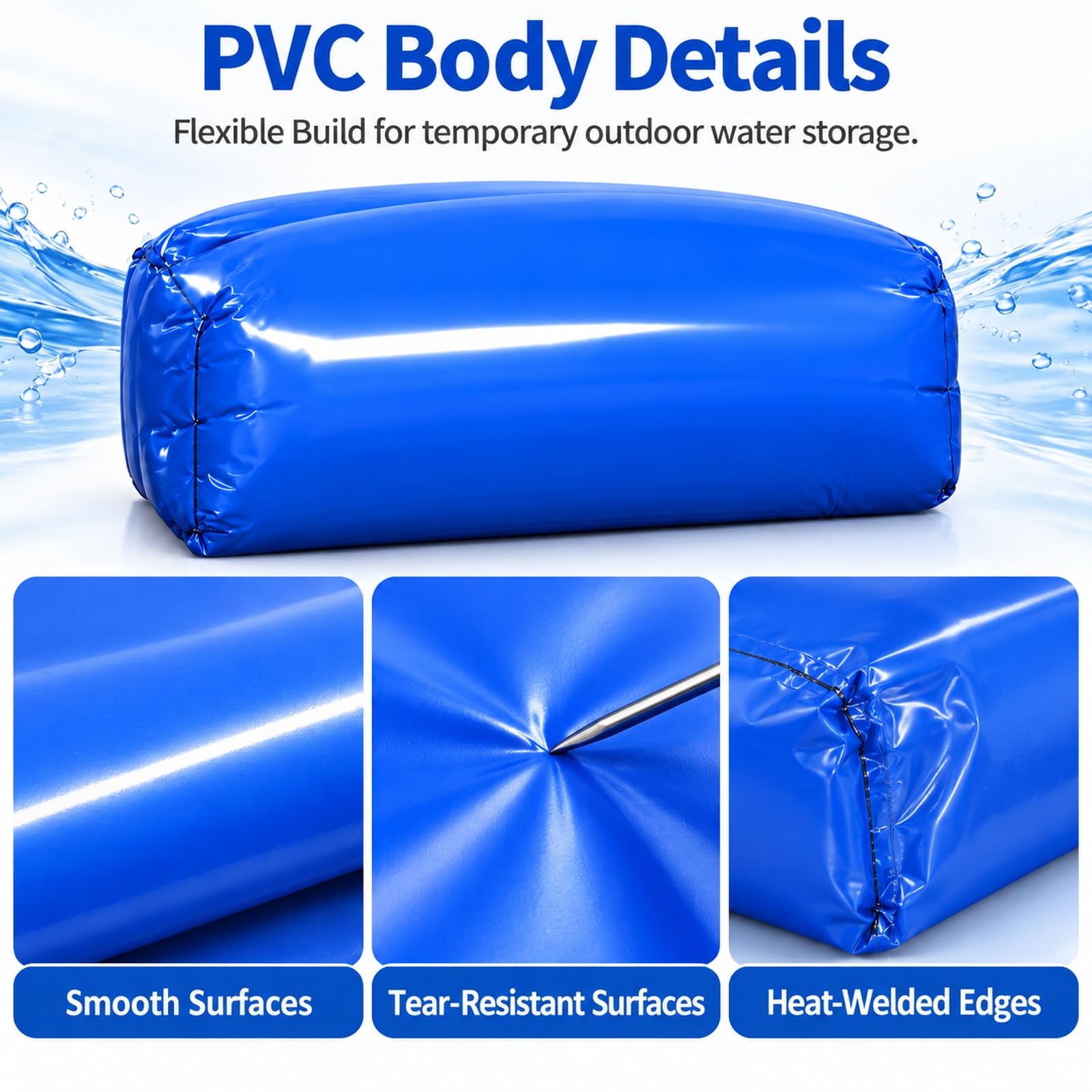 Bolsa de Agua Portátil y Plegable, Tanque Agua PortáTil Plegable