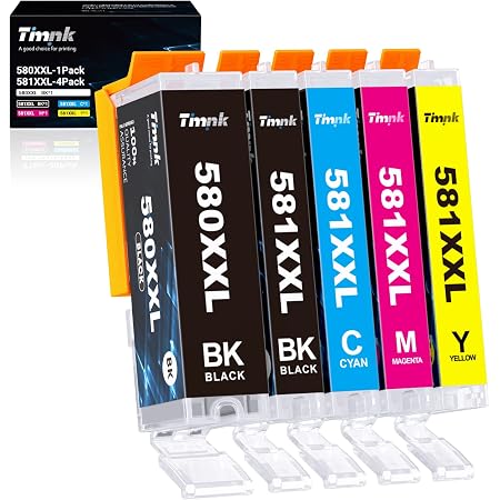 Timink 580XXL 581XXL Ink Cartridges Replacement for Canon 580 581 Ink ...