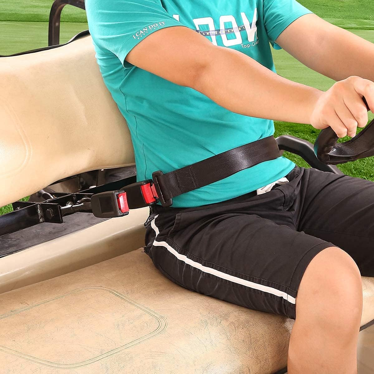 9.99WORLD MALL 4 Pack Universal Retractable Golf Cart Seat Belts Kit for EZGO, Yamaha, Club Car, Go Kart, UTV, Buggies and Bus-Set of 4 : Automotive