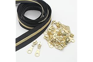 Leekayer #5 Gold Metallic Nylon Coil Zippers