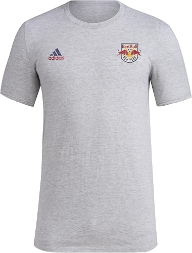 adidas Men's New York Red Bulls Local Stoic Short Sleeve Pre-game T-shirt, Medium Grey Heather, XX-Large