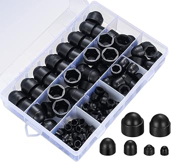 أغطية مسامير wugongshan 145 Pcs أغطية مسامير ، أغطية مسامير الرأس Hex ، أغطية مسامير بلاستيكية ، أغطية مسامير لولبية ، أغطية مسامير سداسية أغطية حماية للمطابقة ، M4 M5 M6 M8 M10 M12