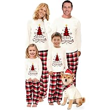 OAKFashion Christmas Pajamas for Family, Xmas Pajamas Family Christmas Pjs Matching Sets Holiday Nightwear Jammies