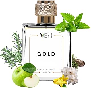 VEKI Gold Eau De Parfum for Men and Women 50ml Long Lasting Unisex Perfume with Green Apple Citrus Spicy Floral and Woody ... Price In India