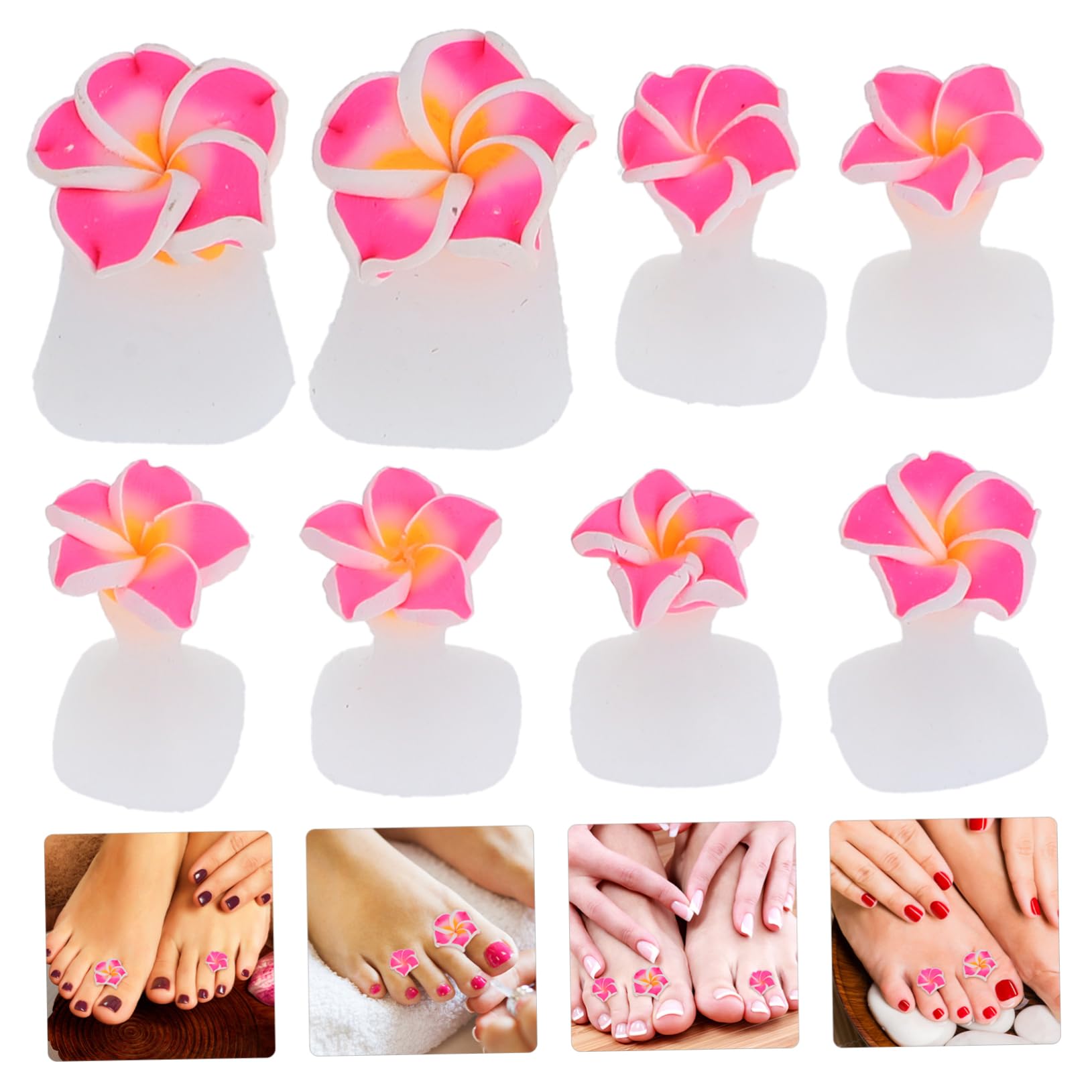 Healeved 12sets Separatori Per Dita Dei Piedi Silicone Da Accessori Per Manicure Art Facili Da Pulire e Confortevoli Per Trattamenti Estetici e Pedicure Professionali