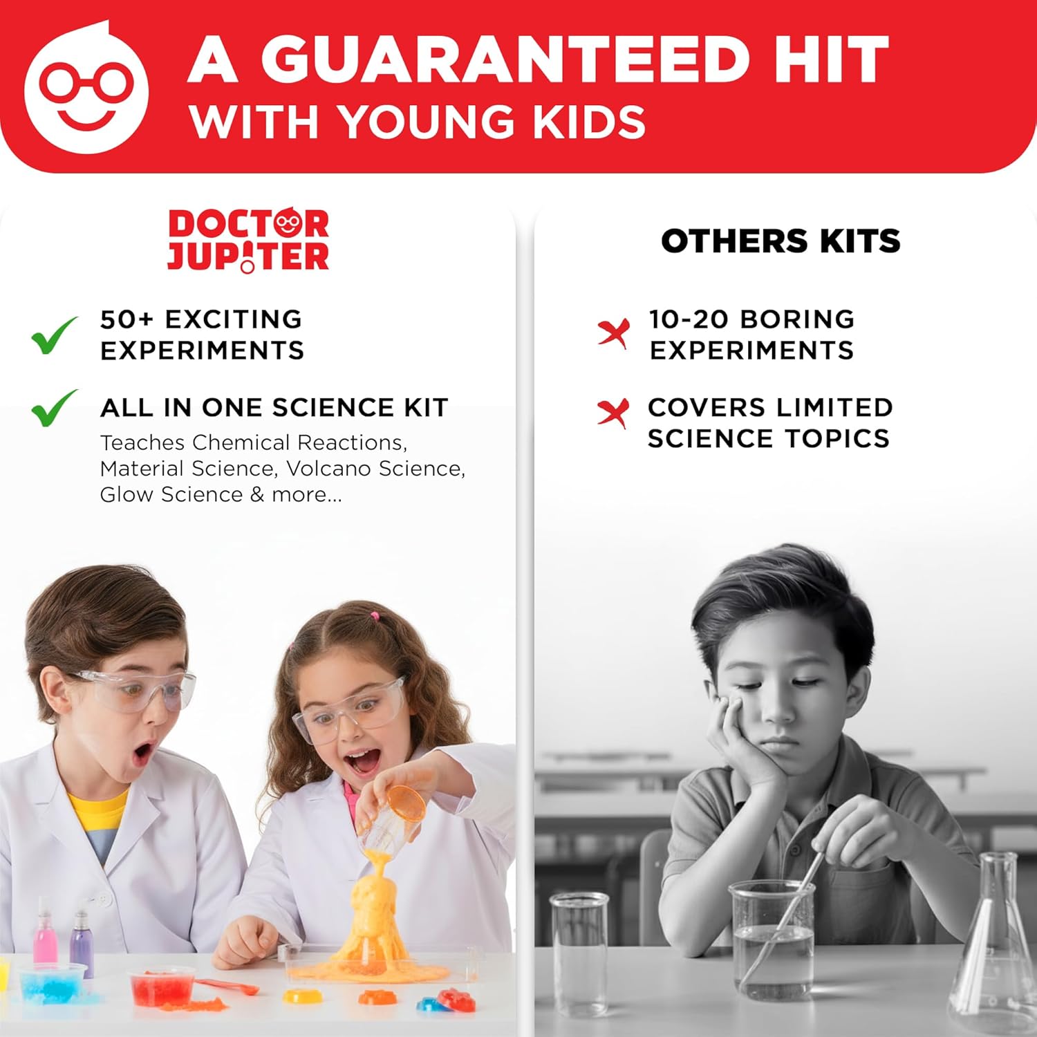 Doctor Jupiter Ultimate Science Kit, Chemistry Set for Kids Ages 8-10-12-14 | Birthday Gift Ideas for Boys & Girls 8,9,10+ Years Old | STEM Toy with 50+ Experiments | Learning & Educational Projects - Image 7