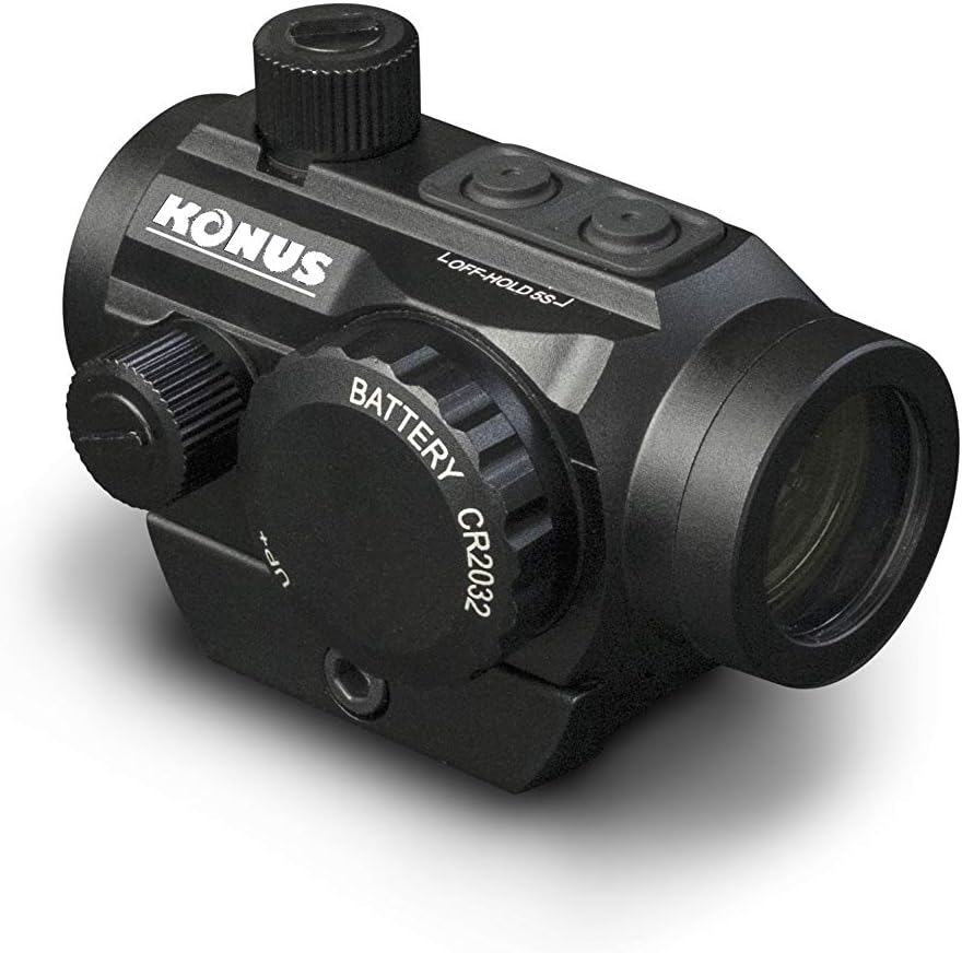 Nuclear 1X22mm Red Dot - Dual Mount System, Weaver/Picatinny Compatible, Dual-Illuminated Red/Green 3MOA Sight (7217)