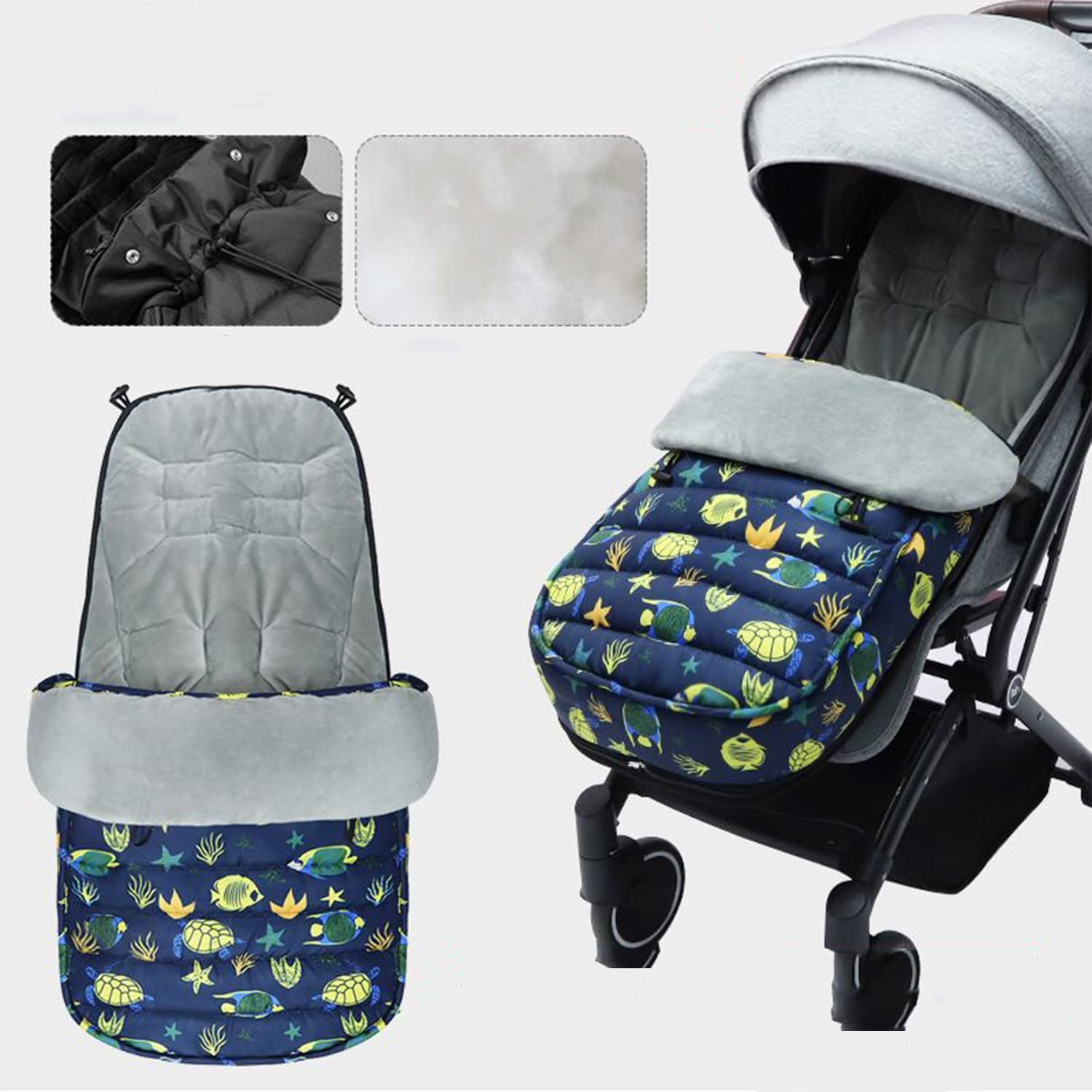 Winter Cold Universal Bunting Bag for Baby Toddler,Mat Keep Warm and Detachable,Waterproof Windproof Stroller Annex,Outdoor Infant Sleeping Bag