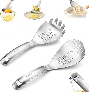 Multifunction Cooking Spoon, 5-in-1 316 Stainless Steel Cooking Spoon，A+B | Multifunctional Stainless Steel Spoon, Kitchen Cooking Tools for Potato Garlic Masher, Egg Separator and Bottle Opener