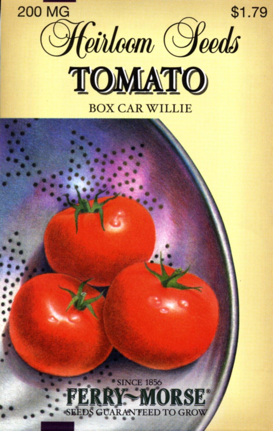 FerryMorse 3759 Heirloom Seeds Tomato Box Car Willie Tomato Plants Patio