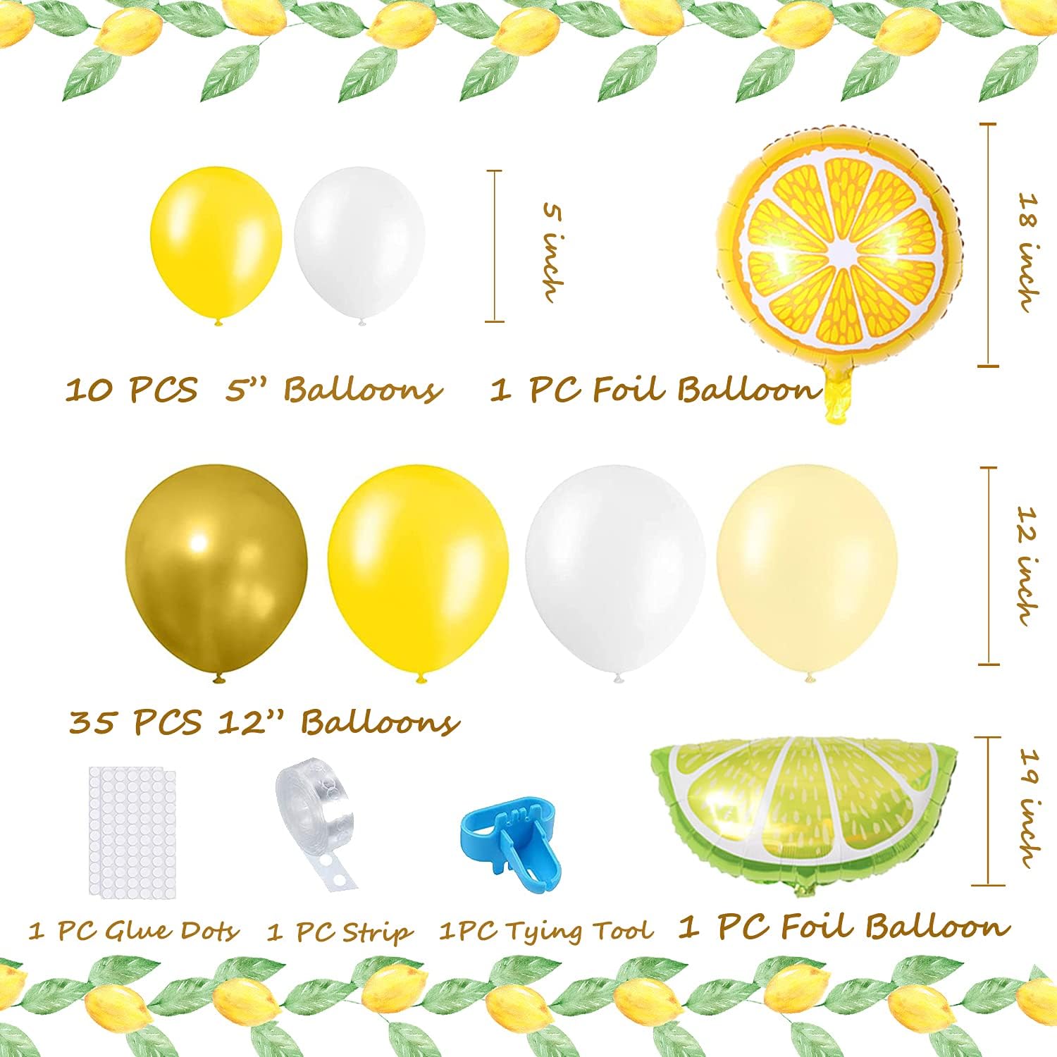 Hombae Lemon Bridal Shower Decorations, Lemon Party Decorations, She Found Her Main Squeeze Banner Cake Cupcake Toppers, Fruits Theme Party Supplies Kit, Lemon Balloons for Lemonade Citrus Theme Party