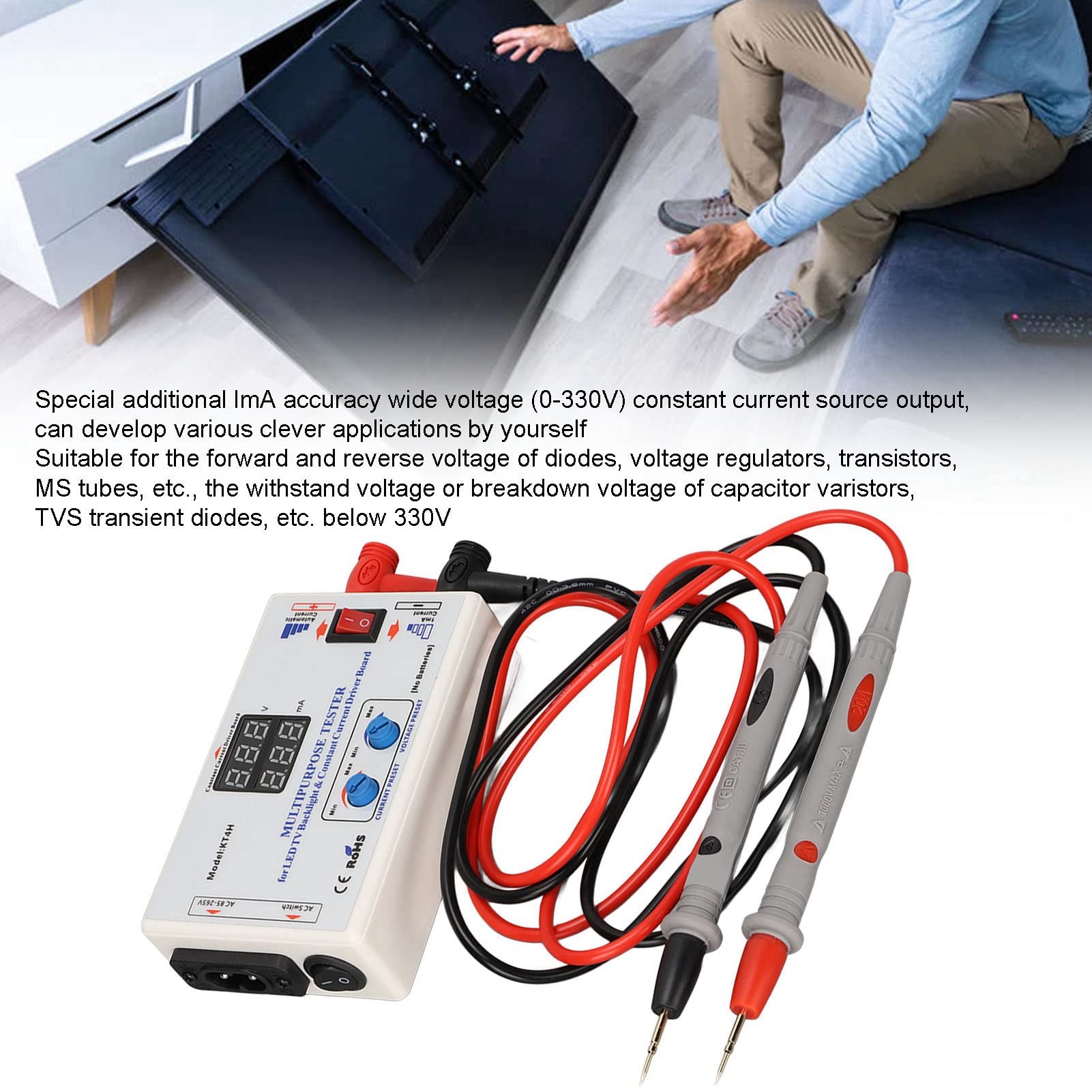 Tester per Luci a LED e Retroilluminazione TV, Tester Universale per Schede a Corrente Costante, Perline per Lampade a LED Strumento di Test per la Riparazione della Barra Luminosa della(KT4H)