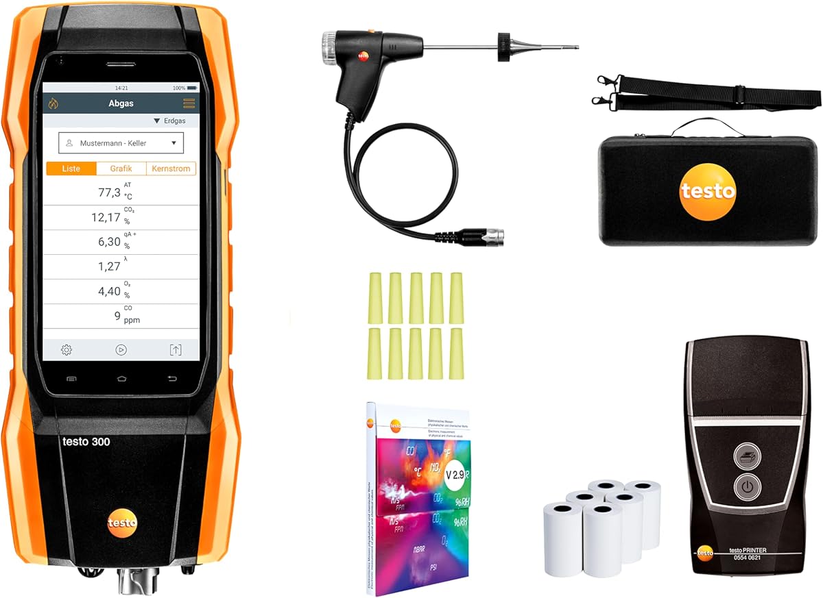 testo 300 Combustion Analyzer HVAC Kit