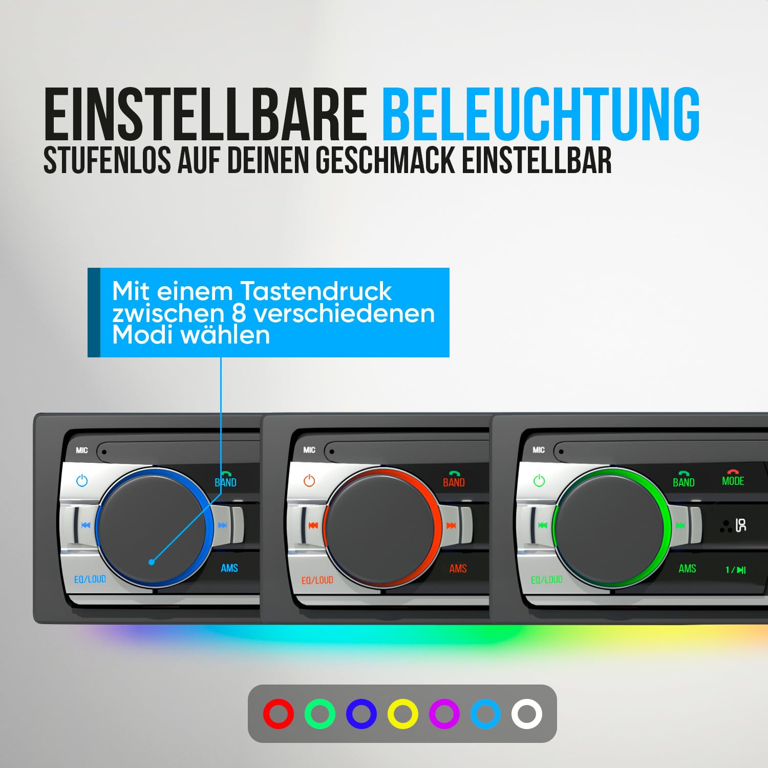 Strex Autoradio mit Bluetooth für alle Fahrzeuge - USB, AUX und Freisprecheinrichtung - Fernbedienung - EIN-DIN-Autoradio mit integriertem Mikrofon