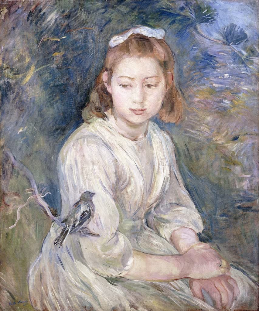 Cuadro en lienzo Niña con un de Berthe Morisot para decoración de dormitorio 60x90cm 5