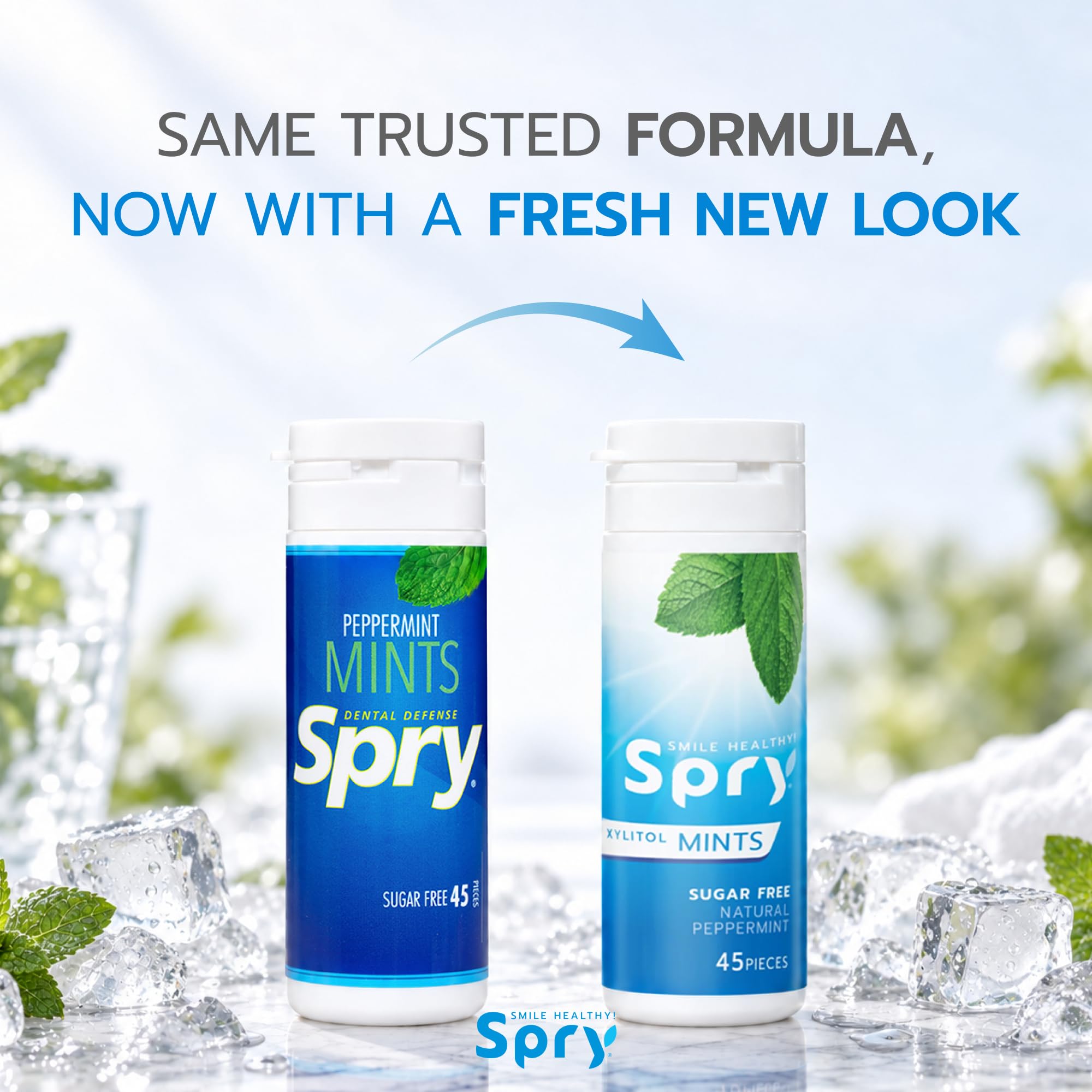 Amazon.com: Spry Xylitol Breath Mints Sugar Free, Peppermint, 45