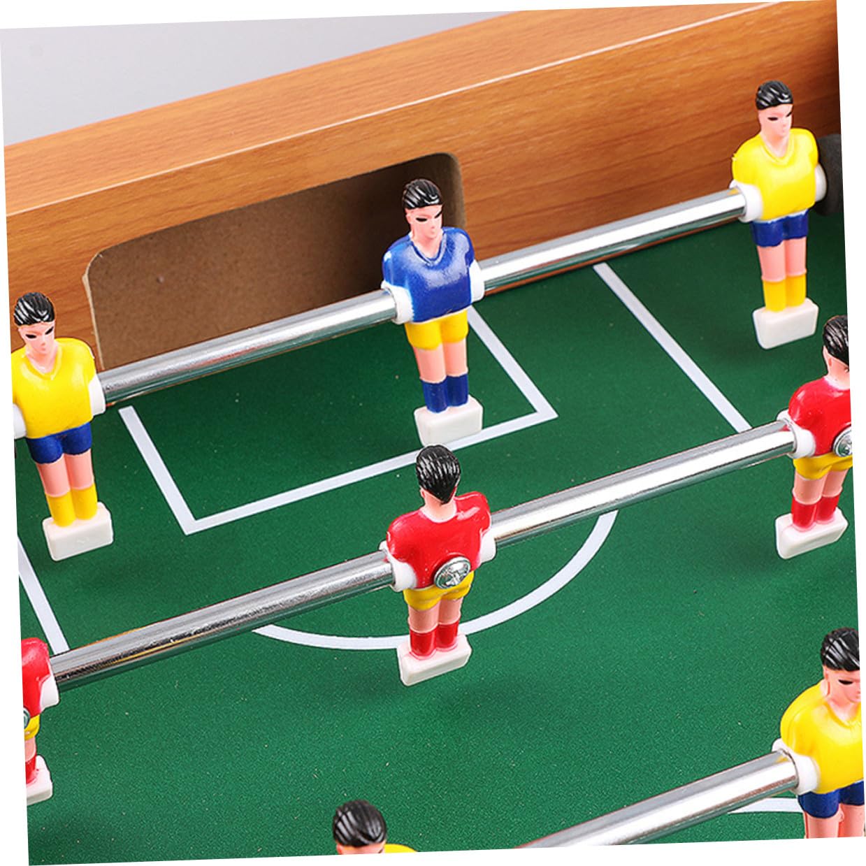 Gioco di Calcio da Tavolo Sei Aste in Mdf, Compatto e Portatile, e Adulti, per Serate di Gioco in Famiglia