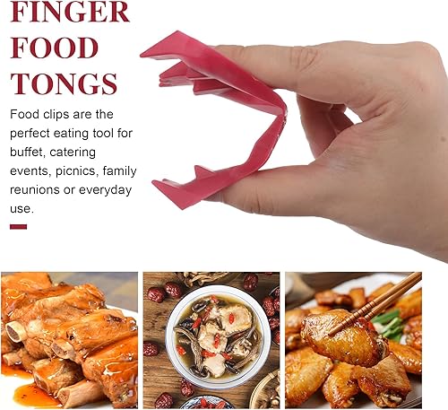 Miniatura 4 de Yardwe 12 pinzas para alimentos, protectores de preparación para aperitivos, cubierta protectora de utensilios de comida para el hogar, cocina,