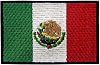 EmbTao Patches Mexico Flag Embroidered Mexican Applique Hook & Loop National Emblem