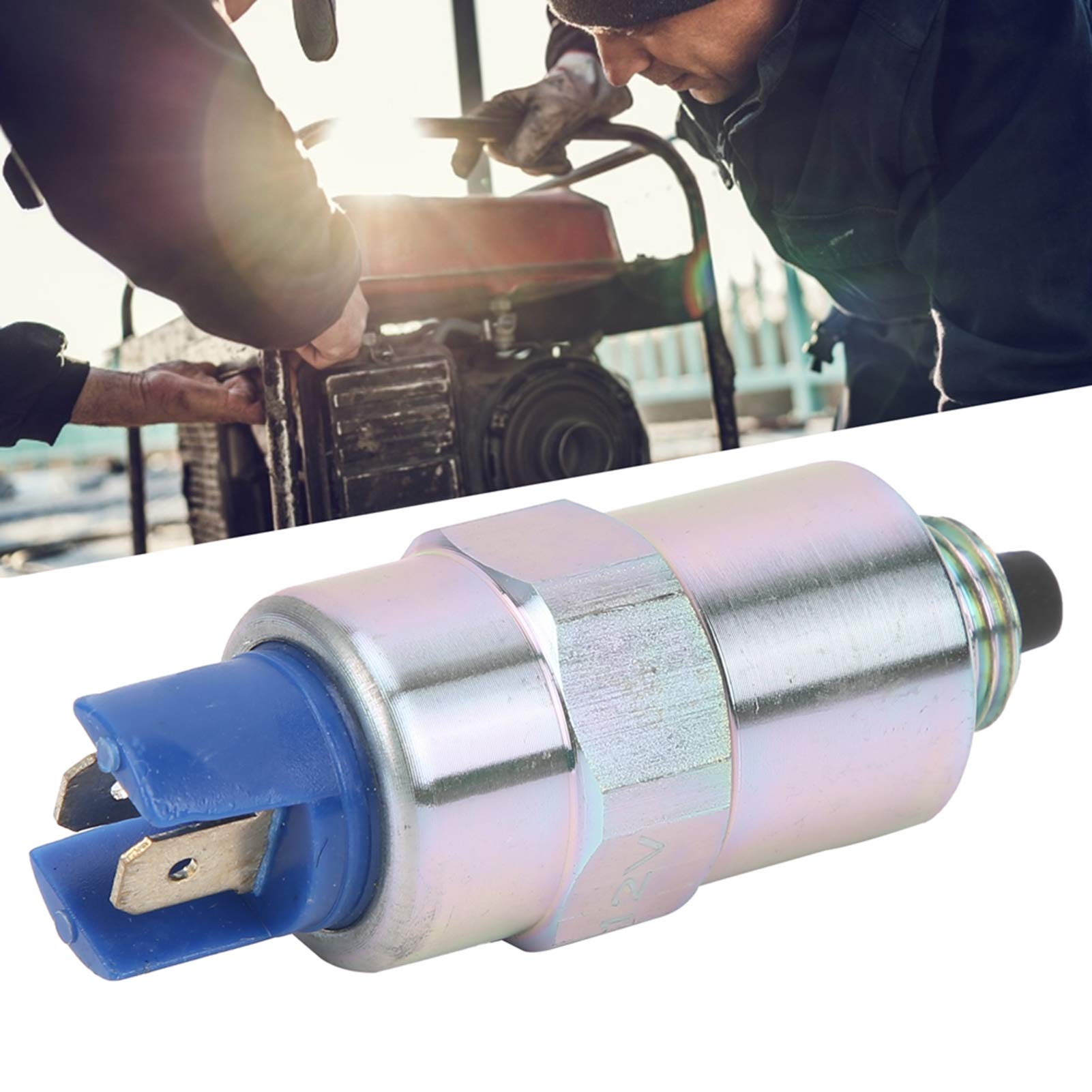 Solénoïde D'arrêt de Carburant, Solénoïde D'arrêt de Carburant 12 V 1 A, électrovanne 0,8 Mpa Adaptée aux Moteurs Perkins Série 1000, Solénoïdes