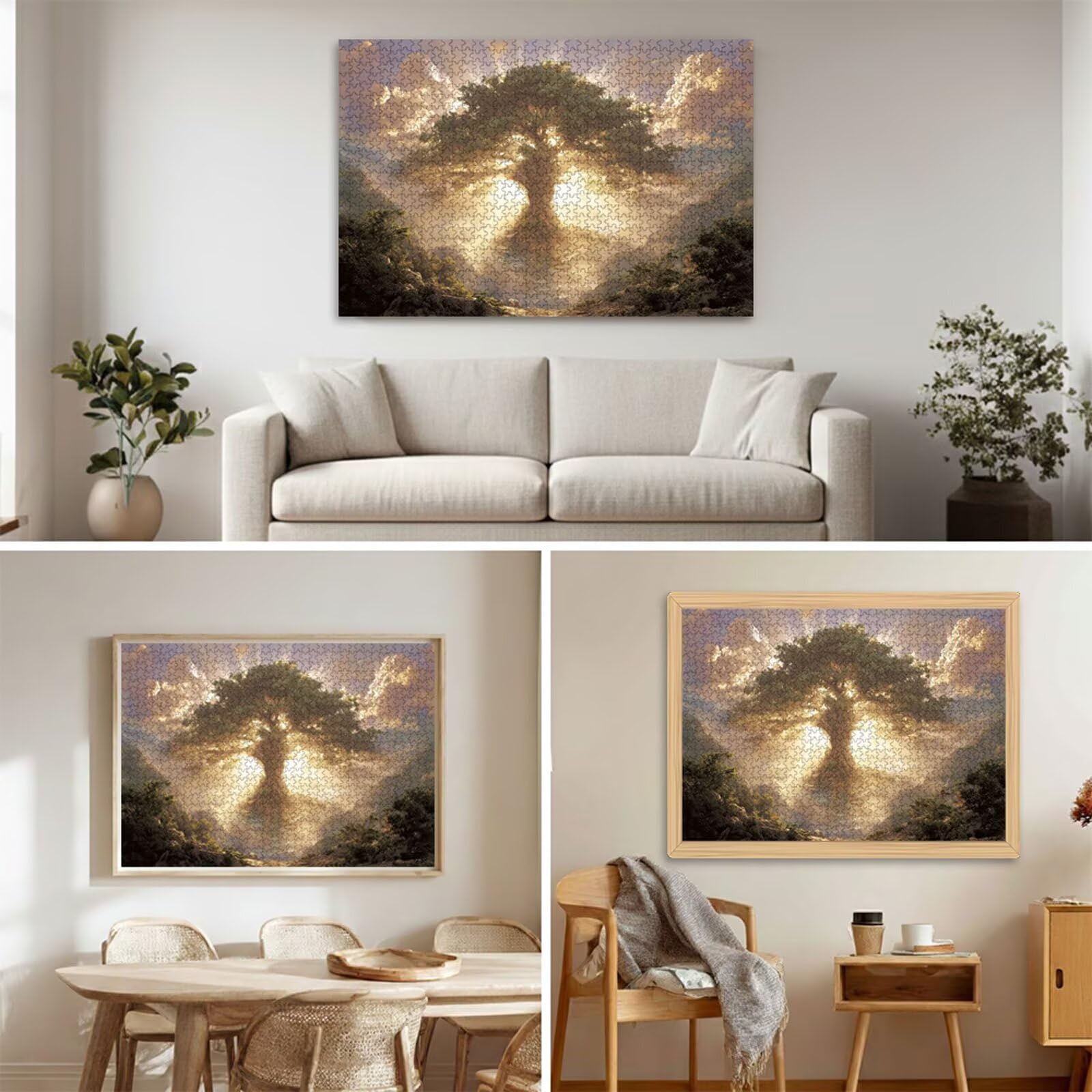 4000 Pezzi Puzzle Adulti - Albero & Tramonto - Fabbricazione in Legno Robusto (Forma Classica) - Decorazione Murale con Poster - Prodotto Riservato ad Adulti e 14 Anni in Su (147x105cm) P3#524