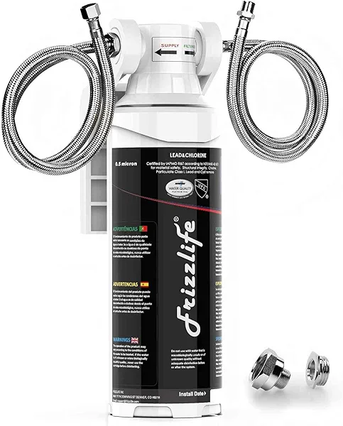 Frizzlife Under Sink Water Filter System-NSF/ANSI 53&42 Certified High Capacity Direct Connect Under Counter Drinking Water Filtration System-0.5 Micron Reduces Lead, Chlorine, Bad Taste & O