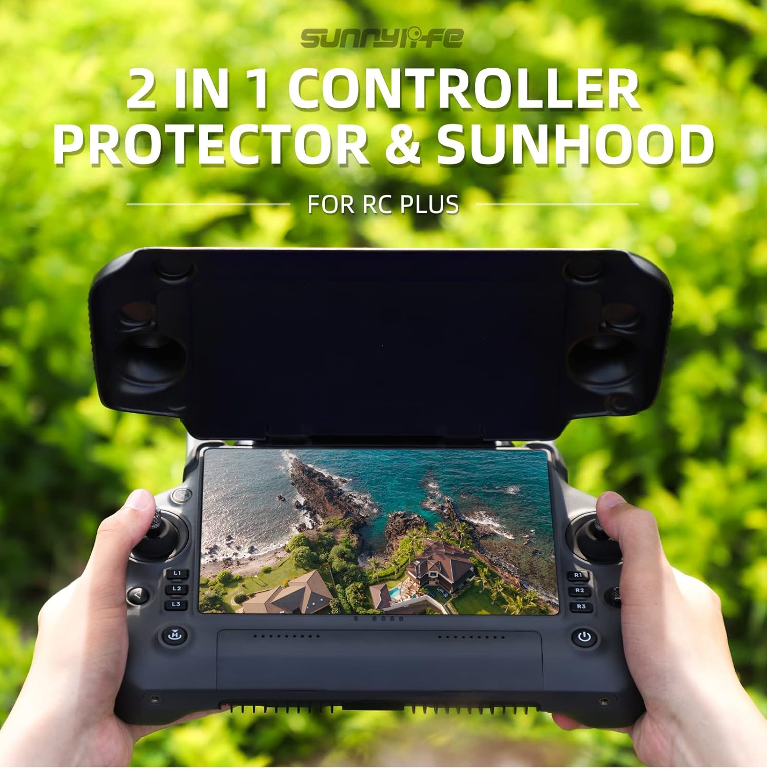 Anbee RC PLUS Remote Controller 2-in-1 LCD Screen Protect Cover & Sun Hood Compatible with DJI Inspire 3 / AGRAS T20P T25 T40 T50/Matrice 30 30T RC Drones