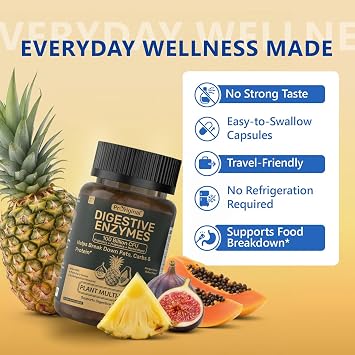 Digestive Enzymes Supplement with 100 Billion CFU Probiotic & Prebiotic