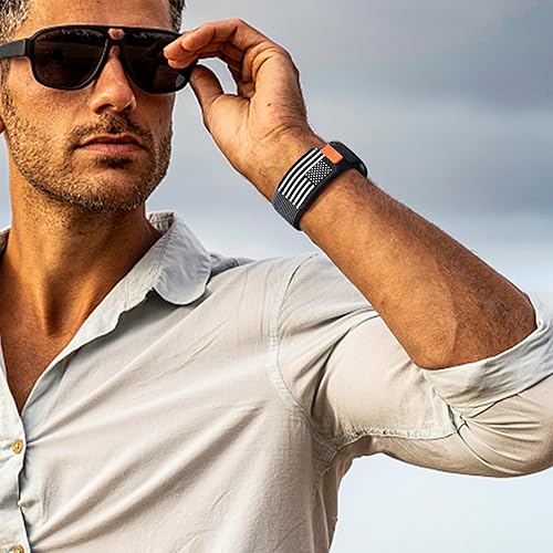 Miniatura 3 de KOREDA Compatible con Fitbit Versa 3Fitbit Versa 4Fitbit SenseSense 2 bandas para mujeres y hombres, correa deportiva ajustable elástica trenzada de