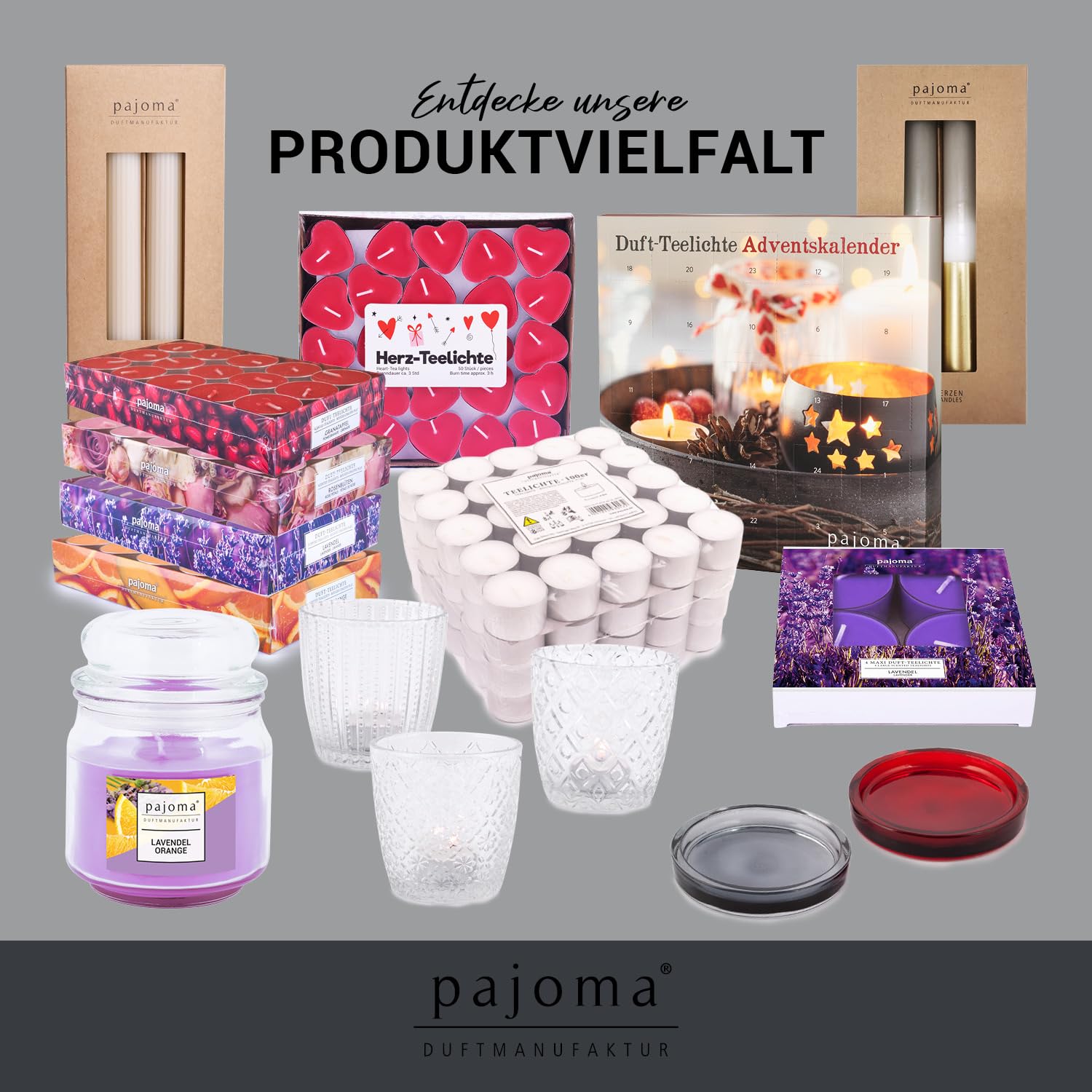 Juego de 10 velas de varilla, color negro, altura 25 cm, diámetro de 2,2 cm, tiempo de combustión 7 horas, velas de punta monocromática, calidad premium, pajoma