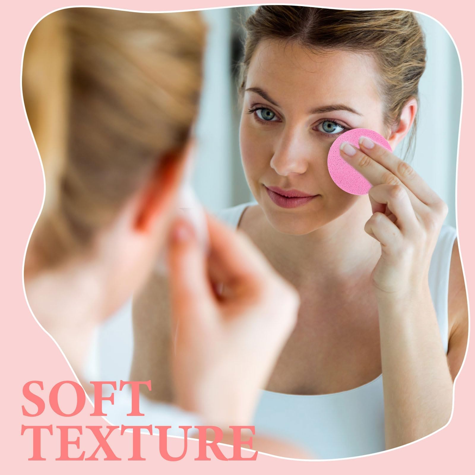 480 Pcs Compressed Facial Sponges Round Face Cleansing Sponge Bulk Disposable Exfoliating Sponges Pads for Estheticians Women Spa Travel Wash Makeup Removal, 4 Colours - Image 3